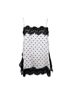 Evie Lace Strap Top White Dot