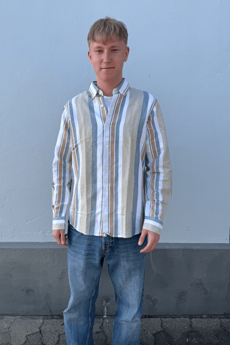 Palle Wide Stripe Shirt Graysand