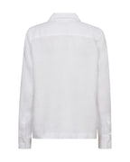 Enna Linen Pocket Blouse White