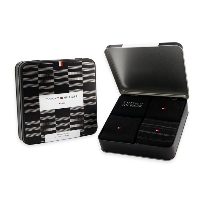 Th Men Sock 4p Tin Giftbox Black
