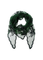 Miriana Triangle Lace Scarf Green