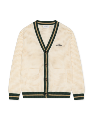 Lace Knitted Cardigan Eggnog White