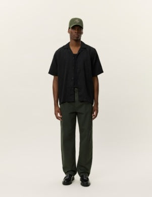 Liam Jacquard SS Shirt Black