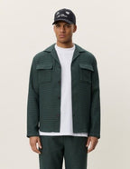 Check Seersucker Overshirt Pine Green