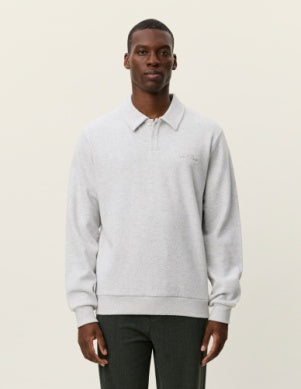 Ben Polo Piqué Sweatshirt Snow Melange