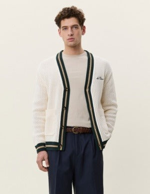 Lace Knitted Cardigan Eggnog White