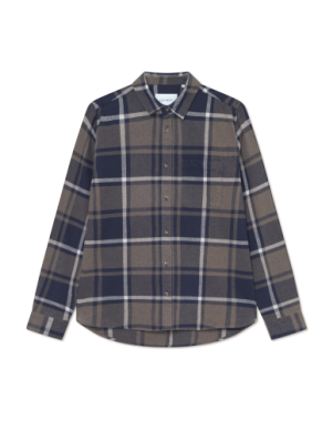 Jeremy Check Flannel Shirt Dark Navy