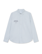 Kent Printed Stripe Poplin Shirt Xenon Blue