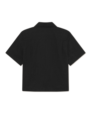 Liam Jacquard SS Shirt Black