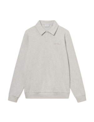 Ben Polo Piqué Sweatshirt Snow Melange