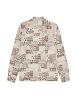 Layton Patchwork Jacquard Overshirt Light Sand