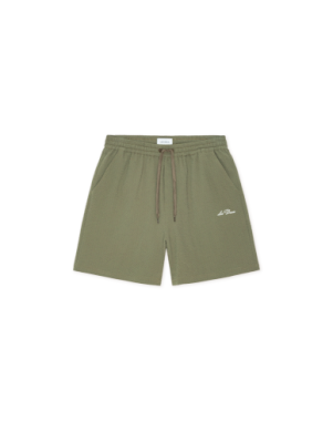 Stan Seersucker Swim Shorts Lichen Green