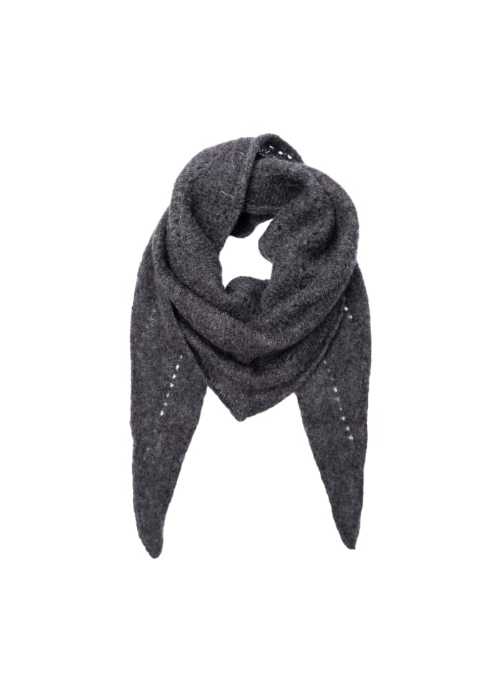 Dell Knitted Mini Scarf Grey