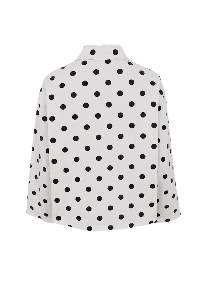 Ellie Shirt Jacket White Dot