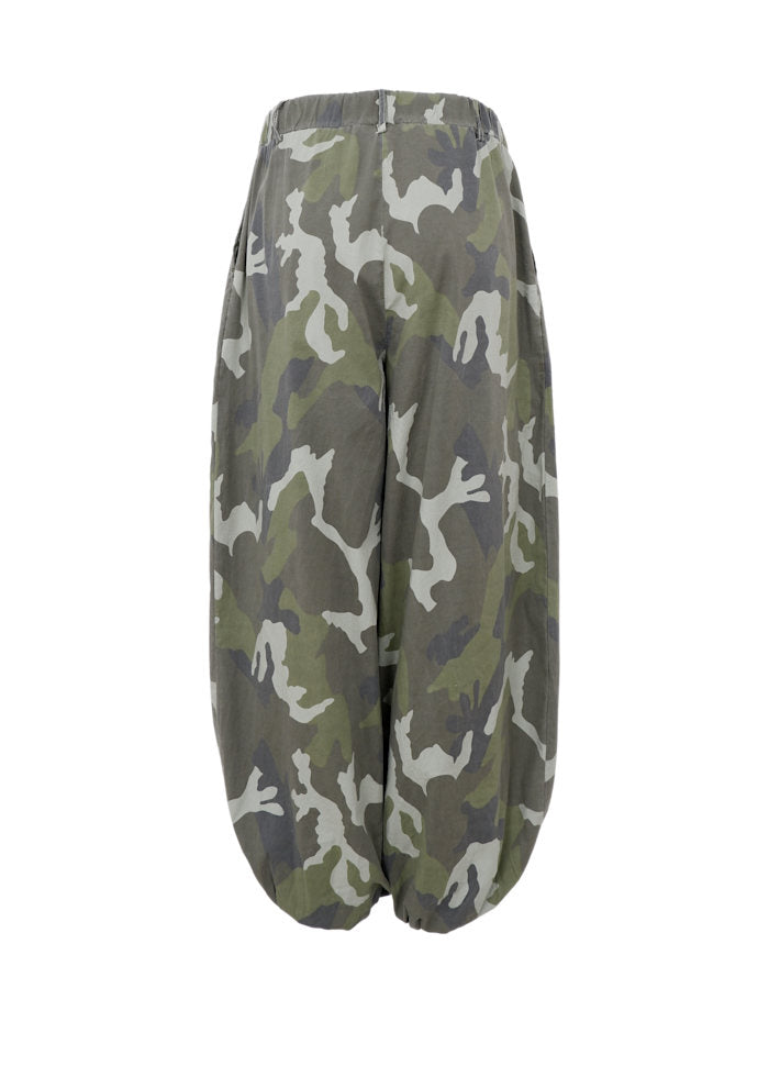 Black Colour Ally Balloon Pant Camouflage